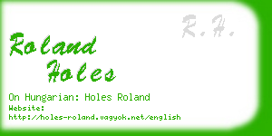 roland holes business card